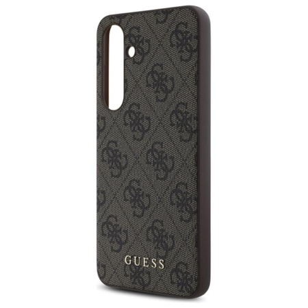 Guess 4G Metal Gold Logo - Etui Samsung Galaxy S24 FE (brązowy) (GUHCS24FEG4GFBR)