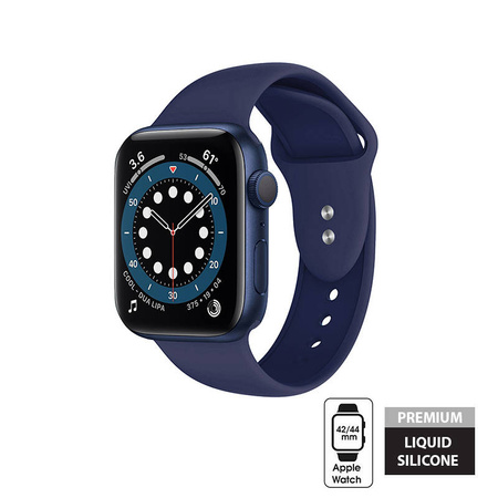 Crong Liquid - Pasek do Apple Watch 44/45/46/49 mm (granatowy) (CRG-44LQB-MBL)