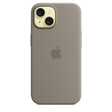 Apple Silicone Case - Silikonowe etui z MagSafe do iPhone 15 (popielaty brąz) (MXPG3ZM/A)