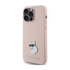 Karl Lagerfeld Silicone Choupette Metal Pin - Etui iPhone 15 Pro Max (różowy) (KLHCP15XSMHCNPP)
