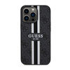 Guess 4G Printed Stripes MagSafe - Etui iPhone 13 Pro Max (Czarny) (GUHMP13XP4RPSK)