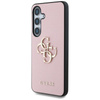 Guess Grained Big 4G Logo Small Classic Logo - Etui do Samsung Galaxy S25 (różowy) (GUHCS25SPGT4MBP)