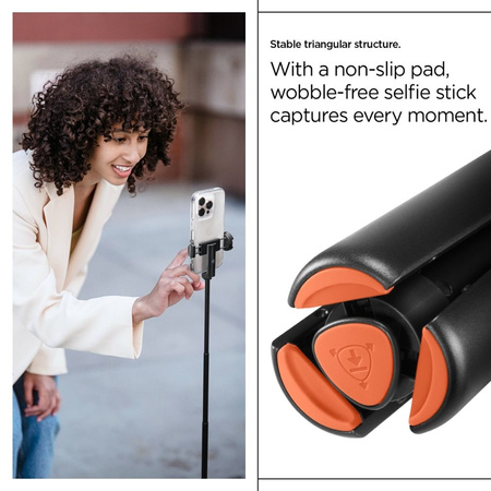 Spigen S541W Bluetooth Selfie Stick Tripod - Statyw na smartfon / uchwyt selfie stick (Black) (AMP09336)