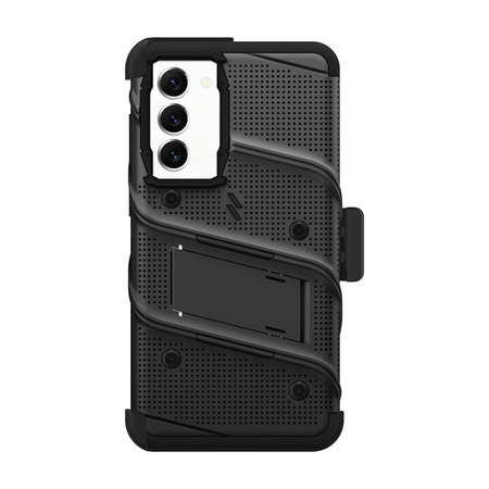ZIZO BOLT Series - Pancerne etui Samsung Galaxy S23+ ze szkłem 9H na ekran + uchwyt z podstawką (czarny) (BOLT-SAMGS23P-BKBK)