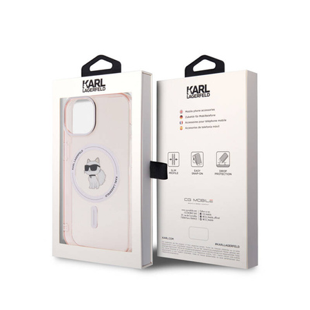 Karl Lagerfeld IML Choupette MagSafe - Etui iPhone 15 (różowy) (KLHMP15SHFCCNOP)
