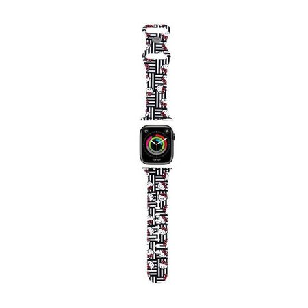 Hello Kitty Silicone Heads & Stripes - Pasek do Apple Watch 38/40/41 mm (czarny) (HKAWMSDIESK)