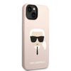 Karl Lagerfeld Silicone Ikonik Karl`s Head MagSafe - Etui iPhone 14 Plus (różowy) (KLHMP14MSLKHLP)
