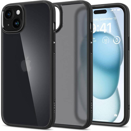 Spigen Ultra Hybrid - Etui do iPhone 15 (Frost Black) (ACS06797)