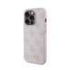 Guess 4G Metal Gold Logo - Etui iPhone 15 Pro (różowy) (GUHCP15LG4GFPI)