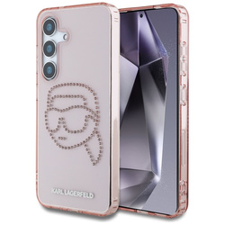 Karl Lagerfeld Rhinestones Karl Head Logo - Etui Samsung Galaxy S25 (różowy) (KLHCS25SHKHDCELP)