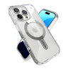 Speck Presidio Perfect-Clear Grip ClickLock & MagSafe - Etui iPhone 16 Pro (Clear / Chrome Finish / Serene Silver) (150704-3199)