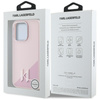 Karl Lagerfeld Silicone Shadow Metal Initial MagSafe - Etui do iPhone 15 Pro Max (różowy) (KLHMP15XSCMKMPCP)