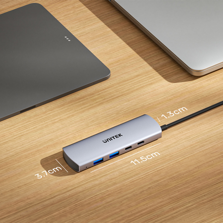 Unitek Hub 4w1 USB-C 10 Gbps, 2x USB-A i 2x USB-C H1112DGY01 (H1112DGY01)