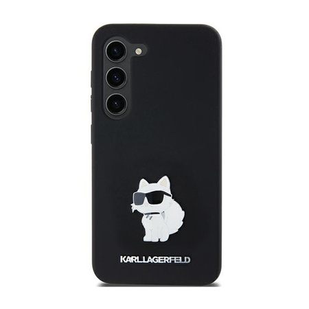 Karl Lagerfeld Silicone Choupette Metal Pin - Etui Samsung Galaxy A35 5G (czarny) (KLHCSA35SMHCNPK)
