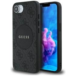 Guess 4G Circle Classic Logo MagSafe - Etui do iPhone 16e (czarny) (GUHMPSE4P4PGRSGK)