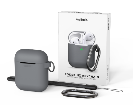 KeyBudz Elevate Keychain - silikonowe etui ochronne do AirPods 1/2  (earl grey) (RT_PSK_EGY)