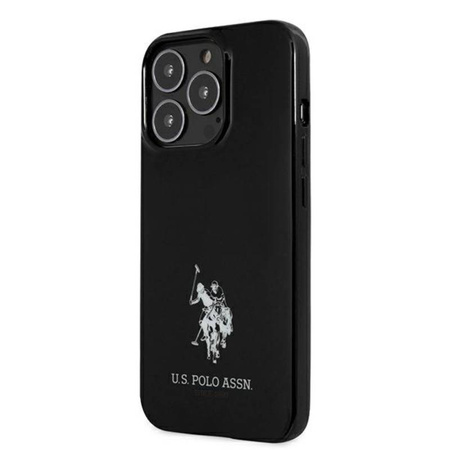 US Polo Assn Horses Logo - Etui iPhone 13 Pro Max (czarny) (USHCP13XUMHK)