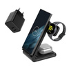 Crong - Zestaw ładowarka GaN PD 35W plus ładowarka bezprzewodowa PowerSpot Pivot Stand 3w1 do iPhone, Samsung & Android (CRG-POWER-BUNDLE1)