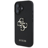 Guess Grained Big 4G Logo Small Classic Logo - Etui do iPhone 16 (czarny) (GUHCP16SPGT4MBK)