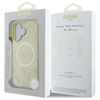 Guess Saffiano Peony Classic Logo MagSafe - Etui iPhone 16 (złoty) (GUHMP16SPSAPSMED)