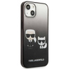 Karl Lagerfeld Gradient Ikonik Karl & Choupette - Etui iPhone 13  mini (czarny) (KLHCP13STGKCK)