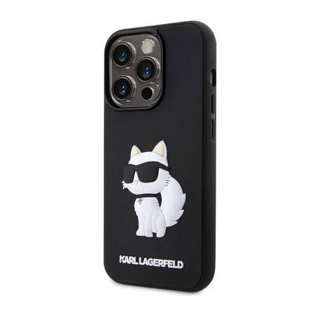 Karl Lagerfeld 3D Rubber NFT Choupette - Etui iPhone 14 Pro (Czarny) (KLHCP14L3DRKHNK)