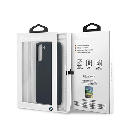 BMW Silicone Signature Logo - Etui Samsung Galaxy S21+ (granatowy) (BMHCS21MSILNA)