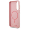 Karl Lagerfeld Silicone Double Heads And Circle MagSafe - Etui Samsung Galaxy S25 Edge (różowy) (KLHMS25ESKCHTCP)