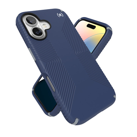 Speck Presidio2 Grip - Etui iPhone 16 (Coastal Blue / Dust Grey / White) (150779-3206)