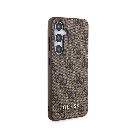 Guess 4G Metal Gold Logo - Etui Samsung Galaxy S24 (brązowy) (GUHCS24SG4GFBR)