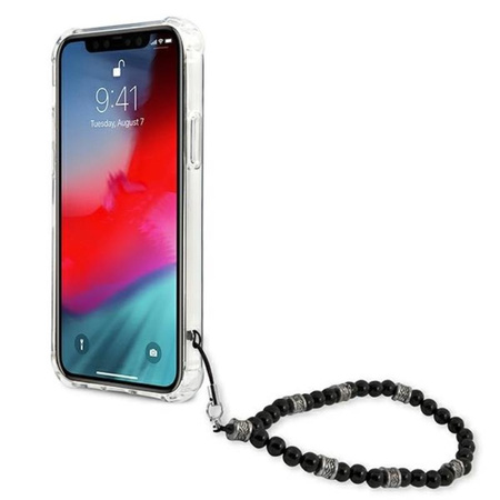 Guess Black Pearl Strap - Etui iPhone 12 Pro Max (przezroczysty) (GUHCP12LKPSBK)
