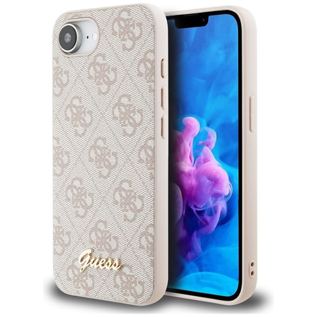 Guess 4G Script Logo MagSafe - Etui do iPhone 16e (różowy) (GUHMPSE4HG4SHP)