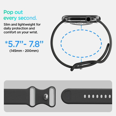 Spigen Nano Pop - Pasek do Apple Watch 44/45/46/49 mm (Black Sesame) (AMP09321)