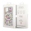 Guess Flower MagSafe - Etui iPhone 14 Plus (Przezroczysty) (GUHMP14MHCFWST)