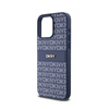 DKNY Leather Mono Stripe & Metal Logo - Etui iPhone 15 Pro Max (niebieski) (DKHCP15XPRTHSLB)