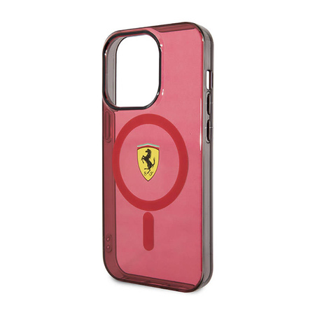 Ferrari Translucent MagSafe - Etui iPhone 14 Pro (Czerwony) (FEHMP14LURKR)