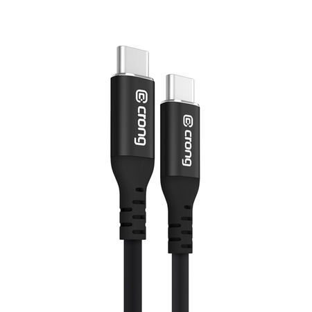 Crong Soft Link - Kabel 100W PD 5A USB-C do USB-C 120cm (czarny) (CRGSL120USCCBLK)