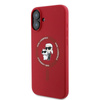 Karl Lagerfeld Silicone Karl & Choupette Ring MagSafe - Etui iPhone 16 Plus (czerwony) (KLHMP16MSCMKCRHR)
