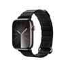 Crong Eclipse - Skórzany pasek magnetyczny Apple Watch 44/45/46/49 mm (czarny) (CRG-44ECL-BLK)