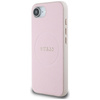 Guess Grained Ring MagSafe - Etui do iPhone 16e (różowy) (GUHMPSE4PGHSMMP)