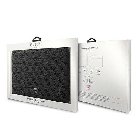 Guess 4G Uptown Triangle Logo Sleeve - Etui na notebooka 13" / 14" (czarny) (GUCS14P4TK)