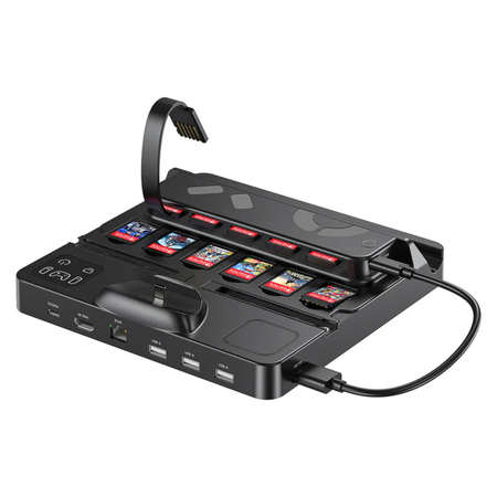 Unitek stacja ładująca Switch z przełącznikiem i czytnikiem kart do gier (G1005ABK01)