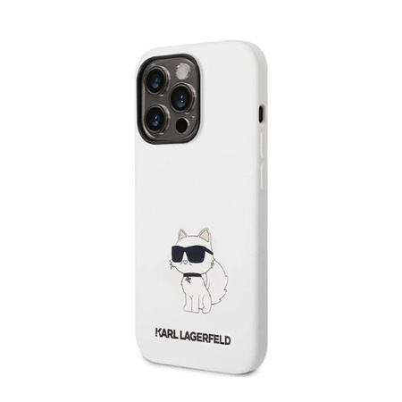 Karl Lagerfeld Silicone NFT Choupette - Etui iPhone 14 Pro Max (biały) (KLHCP14XSNCHBCH)
