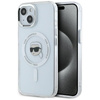 Karl Lagerfeld IML Metal Karl Head MagSafe - Etui do iPhone 15 (biały) (KLHMP15SHLSKIH)