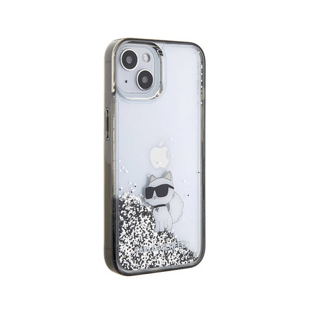 Karl Lagerfeld Liquid Glitter Choupette - Etui iPhone 15 (przezroczysty) (KLHCP15SLKCNSK)