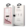 Karl Lagerfeld Liquid Glitter NFT Karl's Head - Etui iPhone 14 Pro Max (różowy) (KLHCP14XLNKHCP)