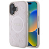 Guess Saffiano Peony Classic Logo MagSafe - Etui iPhone 16 (różowy) (GUHMP16SPSAPSMEP)