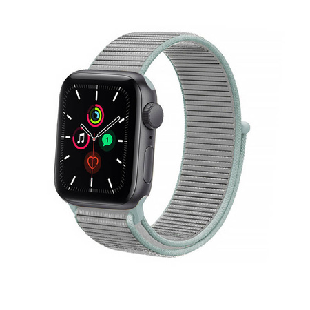 Crong Nylon - Pasek sportowy do Apple Watch 38/40/41/42 mm (Pastel Grey) (CRG-40NLB-PGR)