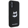 Karl Lagerfeld Silicone Choupette Head Print MagSafe - Etui iPhone 16 (czarny) (KLHMP16SSCHPPLK)