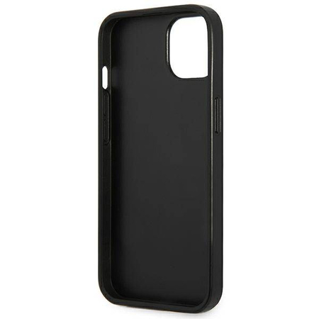 Guess Saffiano Triangle Logo Case – Etui iPhone 13 (srebrny) (GUHCP13MPSATLG)